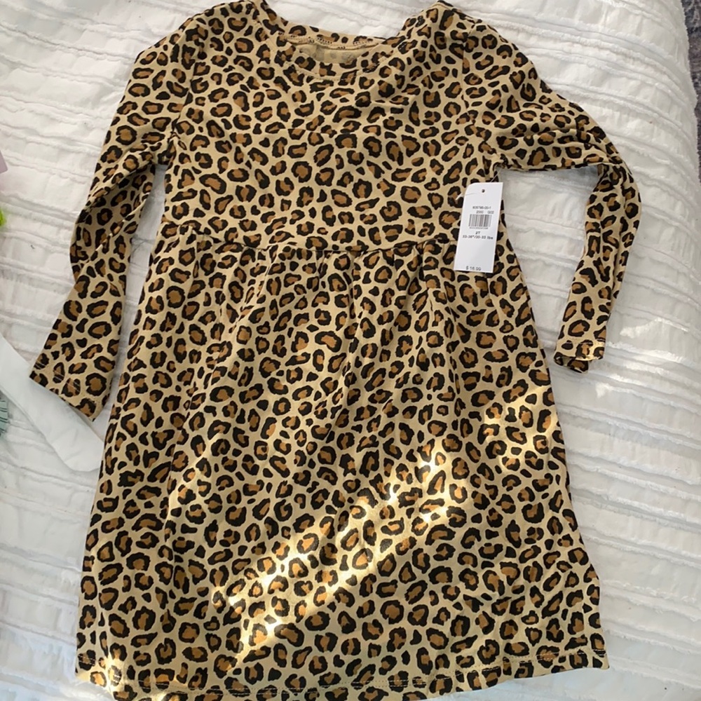 NWT Old Navy toddler girl leopard dress